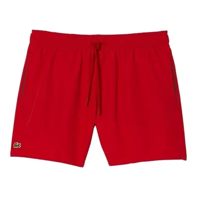 Lacoste Quick Dry Swim Shorts - Rouge Vert Červená