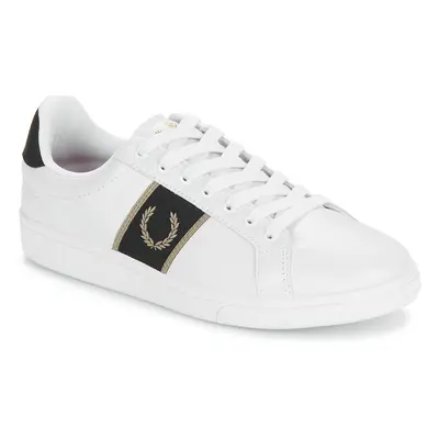 Fred Perry B721 Leather Branded Webbing Bílá