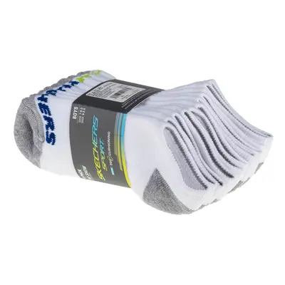 Skechers Boys 6pk No Show Socks Bílá