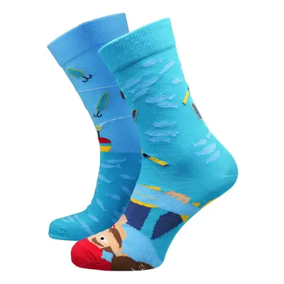 Hesty Socks unisex ponožky Fisherman zelené Modrá