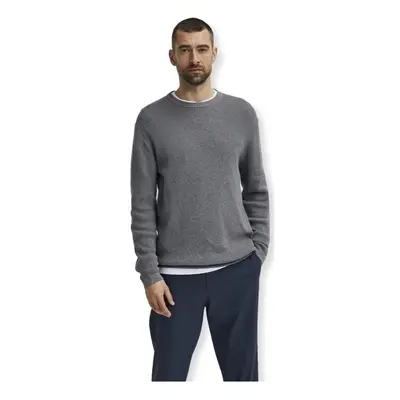 Selected Noos Rocks Knit L/S - Medium Grey Melange Šedá