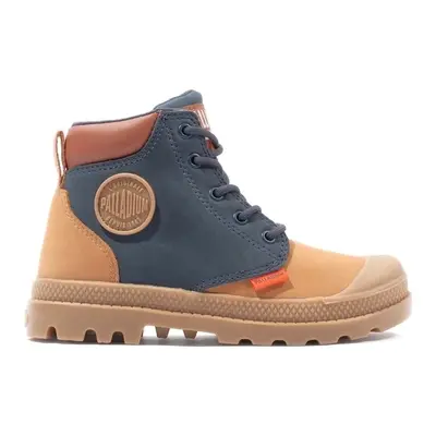 Palladium Pampa HI Cuff Kids Boots - Dear Brown/Mid Indigo Béžová