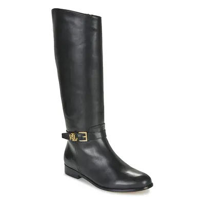 Lauren Ralph Lauren BROOKE TALL-BOOTS-TALL BOOT Černá