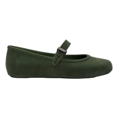 Melissa Soft Ballerina Velvet Fem - Green Zelená