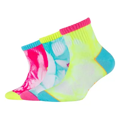 Skechers 3PPK Girls Casual Fancy Tie Die Socks ruznobarevne