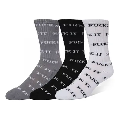 Huf Socks fuck it 3 pack ruznobarevne