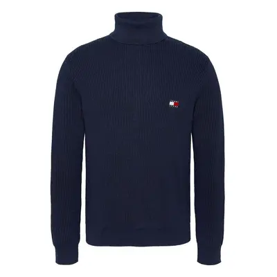 Tommy Jeans Slim Roll Neck Jumper Dark Night Navy Modrá