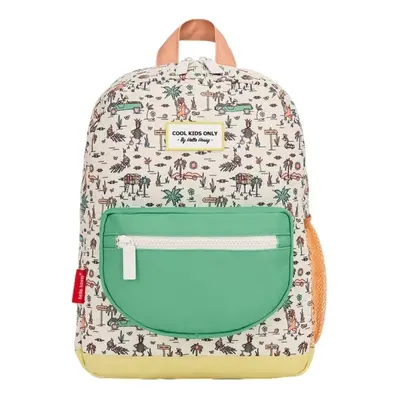 Hello Hossy Jungly Kids Backpack - Beige/Vert Opaline Bílá