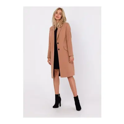 Made Of Emotion Dámský kabát crombie coat Maduna M758 camel Hnědá