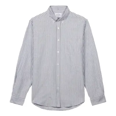 Portuguese Flannel Belavista Stripe Shirt - Black Šedá