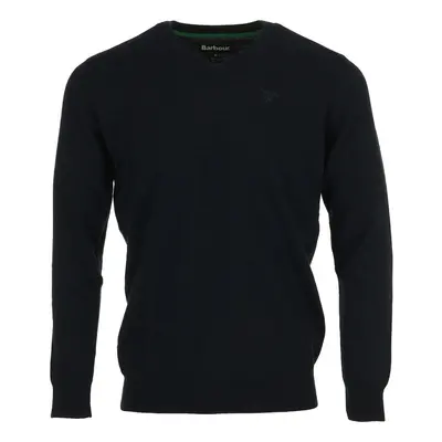 Barbour Essential Lambswool V Neck Sweater Modrá