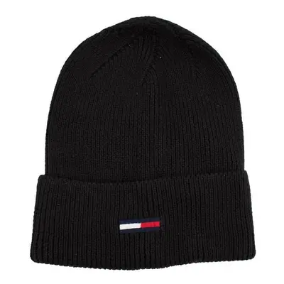 Tommy Jeans TJW ELONGATED FLAG BEANI Černá