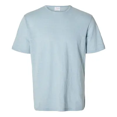 Selected T-Shirt Bet Linen - Cashmere Blue Modrá