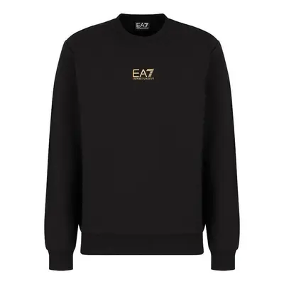 Ea7 Emporio Armani Identity Cotton Sweatshirt Black/Gold Černá