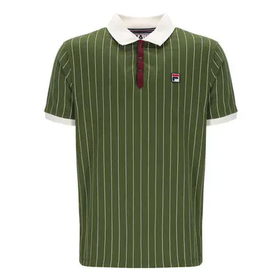 Fila BB1 Classic Striped Polo Shirt Chive/Gardenia/Windsor Wine Zelená