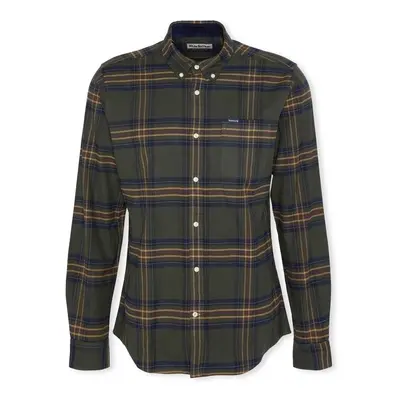 Barbour Shirt Portdown Tailored - Olive Zelená