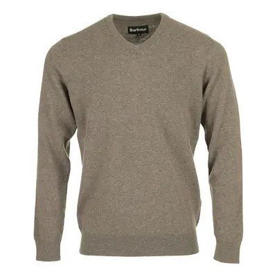 Barbour Essential Lambswool V Neck Sweater Hnědá