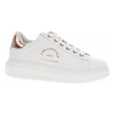 Karl Lagerfeld Dámská obuv KL62538 01P white lthr w-pink Bílá