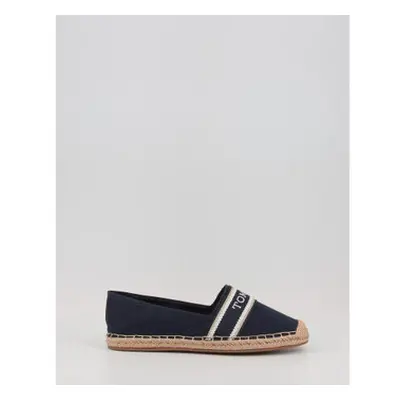 Tommy Hilfiger MONO WEBBING FLAT ESPADRILLE Modrá