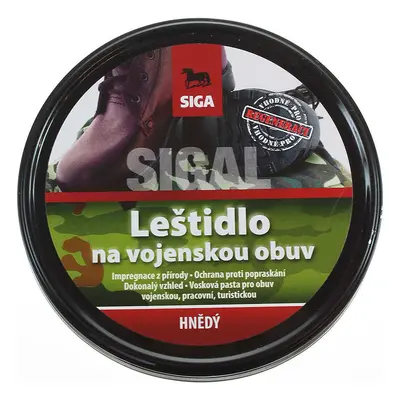 Sigal vojenské leštidlo hnědé 250g Hnědá