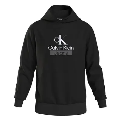 Calvin Klein Jeans Sweat à capuche Stacked Archival Homme Černá