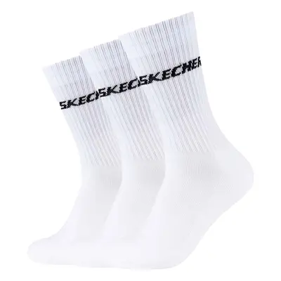 Skechers 3pk Tennis Cushioned Long Socks Bílá