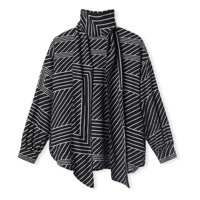 Compania Fantastica COMPAÑIA FANTÁSTICA Shirt 11126 - Stripes Černá