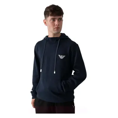 Emporio Armani Lounge Hooded Sweatshirt Navy Modrá