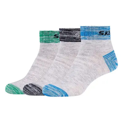 Skechers 3PPK Wm Mesh Ventilation Quarter Socks Šedá