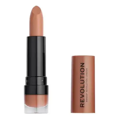 Makeup Revolution Matte Lipstick - 121 Head-Turner Hnědá