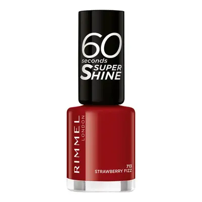 Rimmel London 60 Seconds Super Shine Nail Polish - 713 Strawberry Fiz Červená