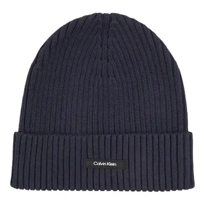 Calvin Klein Jeans CLASSIC COTTON RIB BEANIE K50K512362 Modrá