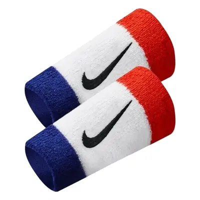 Nike Swoosh Double Wide Wristbands Bílá