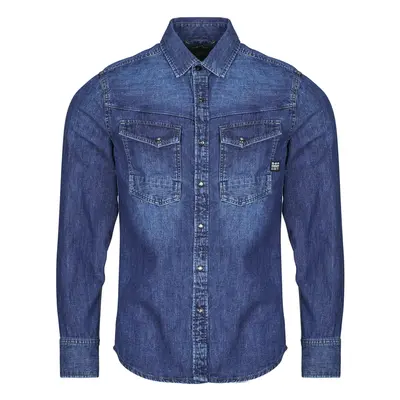 G-Star Raw DAKOTA SLIM SHIRT L\S Modrá