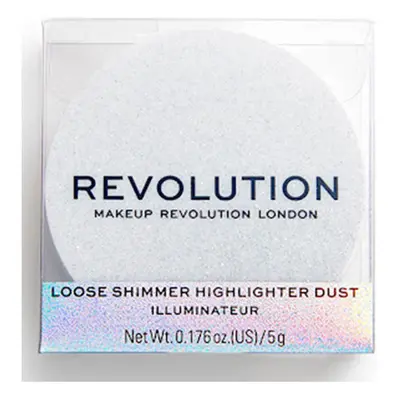 Makeup Revolution Metallic Powder Highlighter - Iced Diamond Bílá