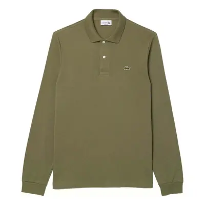 Lacoste Classic Fit Long Sleeve Polo Shirt Khaki Green Zelená