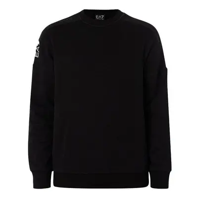 Ea7 Emporio Armani Visibility Logo Sweatshirt Black Černá