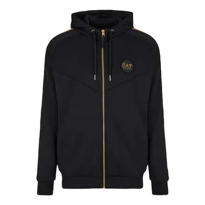 Ea7 Emporio Armani World Of Football Hooded Track Top - Black Černá