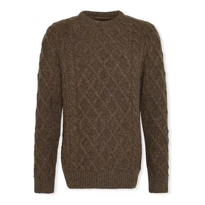 Barbour Knit Stowford Cable - Olive Hnědá