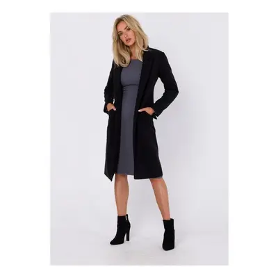 Made Of Emotion Dámský kabát crombie coat Maduna M758 černá Černá