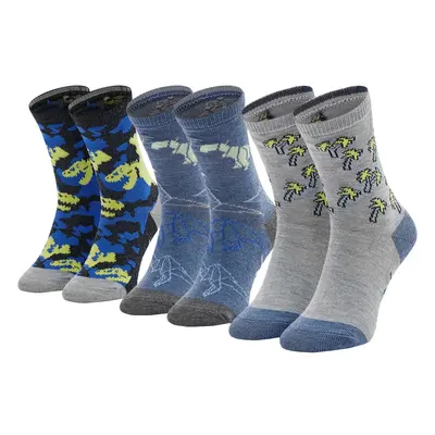 Skechers 3PPK Boys Casual Glow In The Dark Socks ruznobarevne