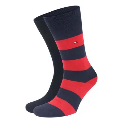 Tommy Hilfiger Two Pack Knitted Rugby Socks Navy Tommy Original Modrá