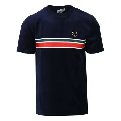 Sergio Tacchini Ayme Velour T-Shirt Maritime Blue Modrá