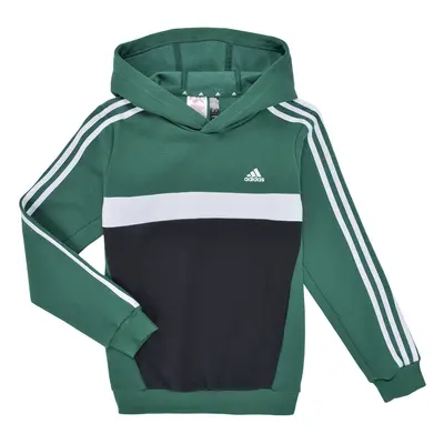 adidas Tiberio 3-Stripes Colorblock Fleece Hoodie Zelená