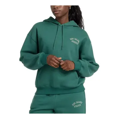 New Balance GRAPHIC FLEECE HOODIE Zelená