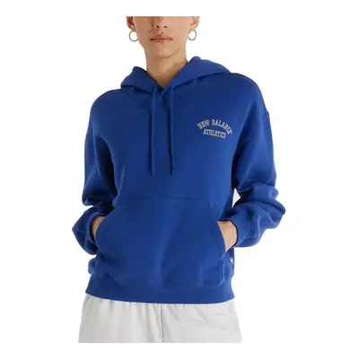 New Balance GRAPHIC FLEECE HOODIE Modrá