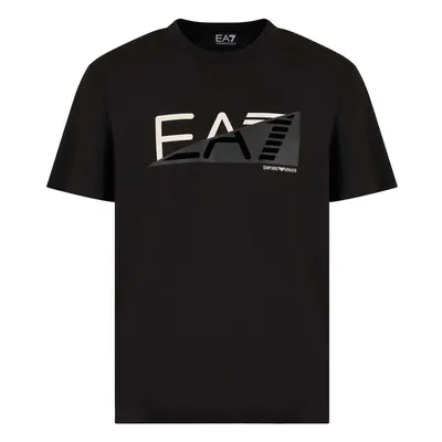 Ea7 Emporio Armani Mixed Logo Series T-Shirt Black Černá