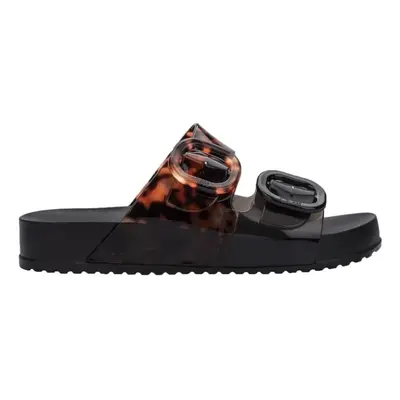 Melissa Cozy Slide - Black/Clear Tortoise Černá