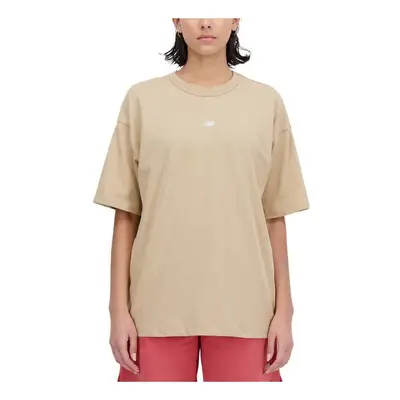 New Balance ATHLETICS OVERSIZED T-SHIRT Hnědá