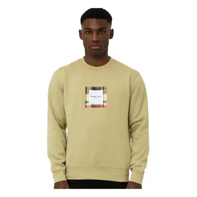 Marshall Artist Carter Check Box Crew Sweatshirt Sandstone Béžová